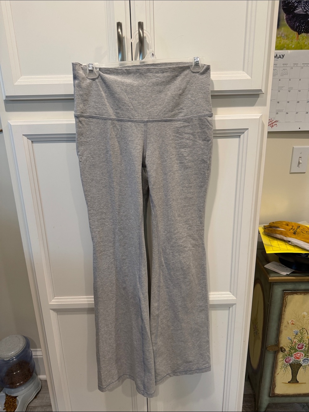 Aritzia Gray Fold-Over Waist Leggings